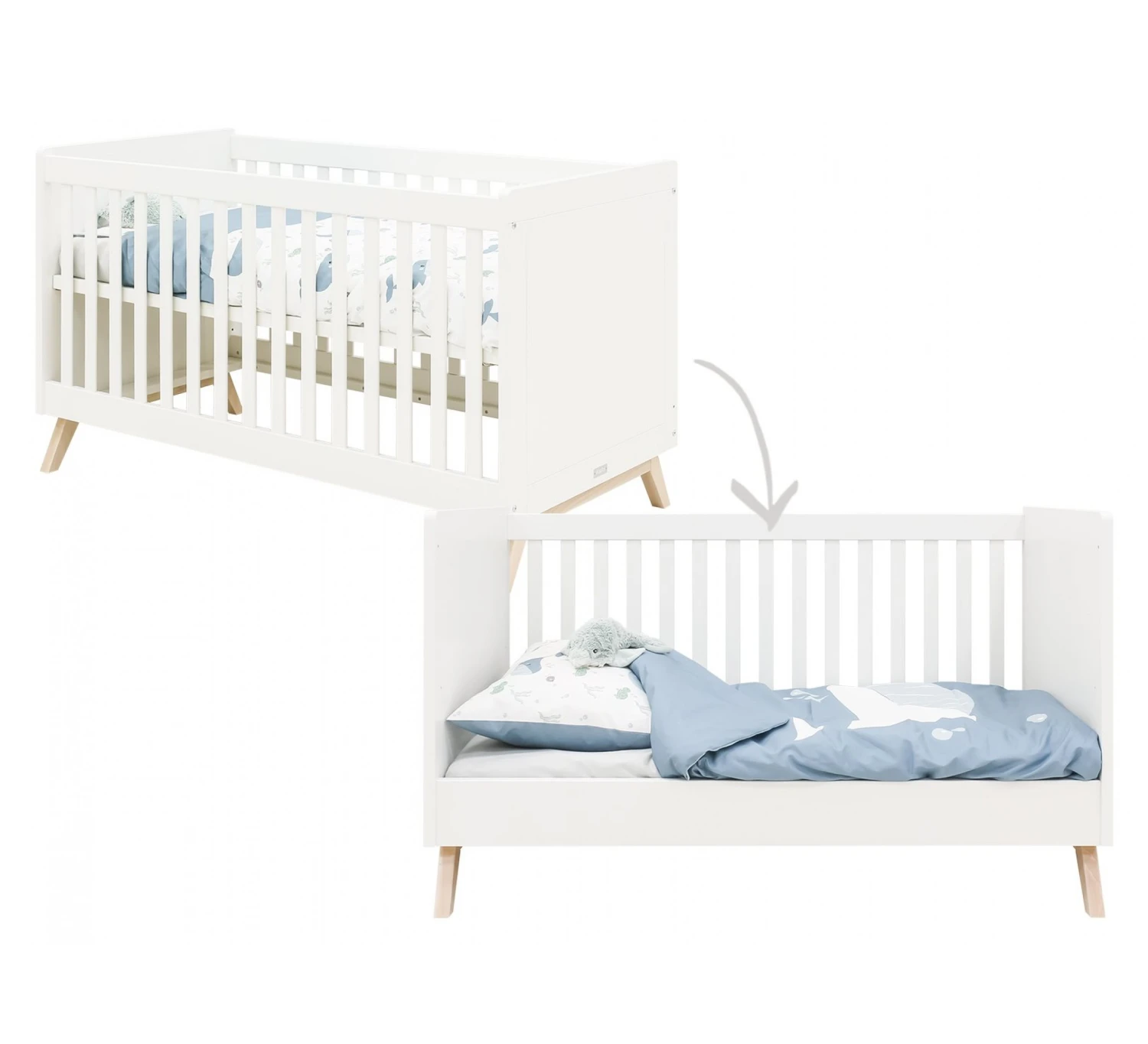 Bedbank Fenna 70x140 - Wit 3 Bedbank Fenna 70x140 - Wit