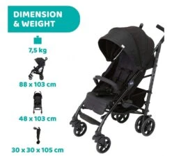 CHICCO Liteway 4 Complete Buggy- Zwart -Life Kleintje Winkel chicco liteway 4 complete buggy zwart 7