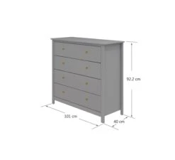 Commode Luna 4-Laden - Grey -Life Kleintje Winkel flexa commode luna 4 laden grey 3